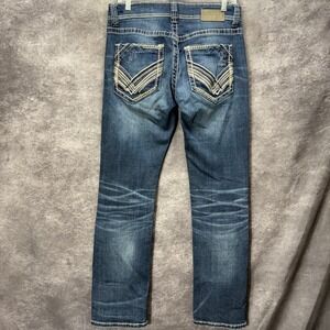 Buckle Black Fit No 3 3Fit Slim Straight Jeans Mens 31x32 Dark Wash Thick Stitch